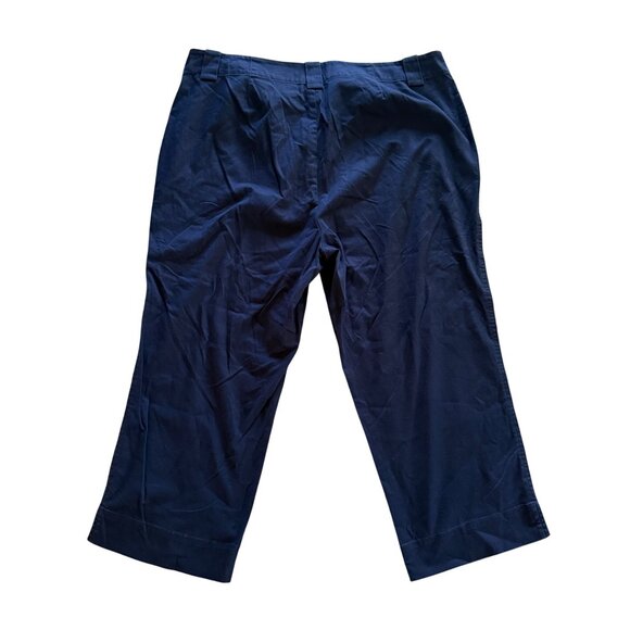 Lauren Ralph Lauren Womens Navy Capri Pants Size 12 Cotton/Elastane Blend - Picture 4 of 7
